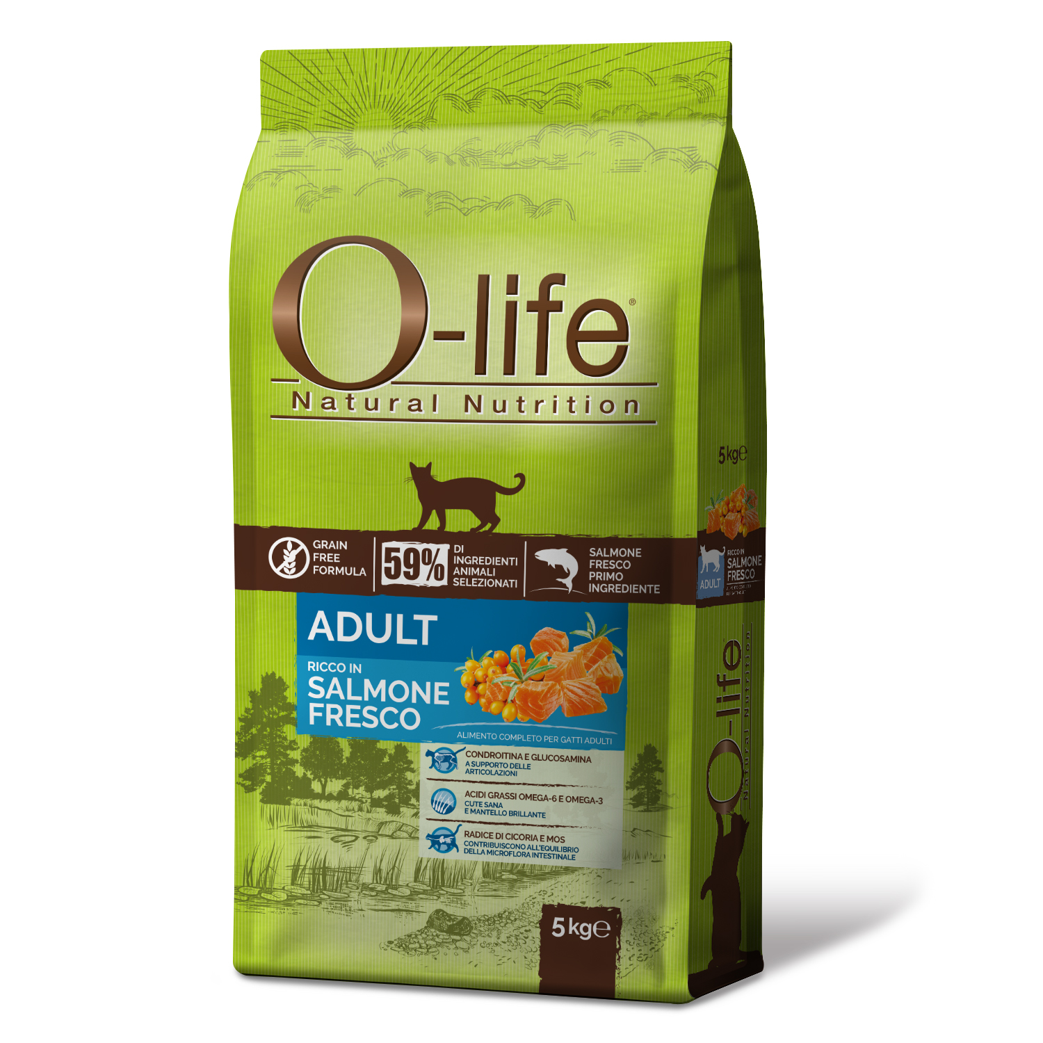 O-life Cat Adult Salmone 5 kg