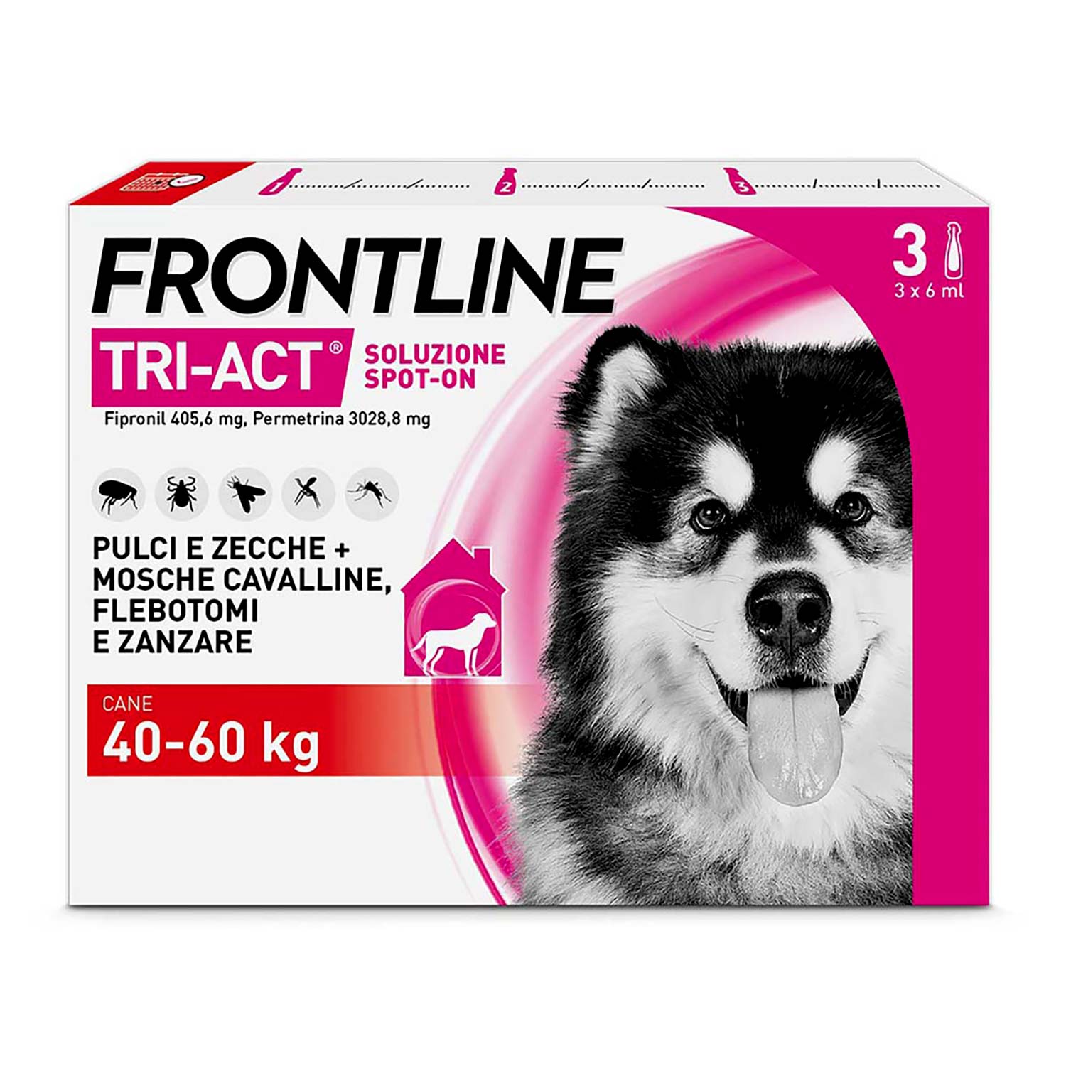 Frontline Tri-act antiparassitario cani 40-60 kg - 3 pipette