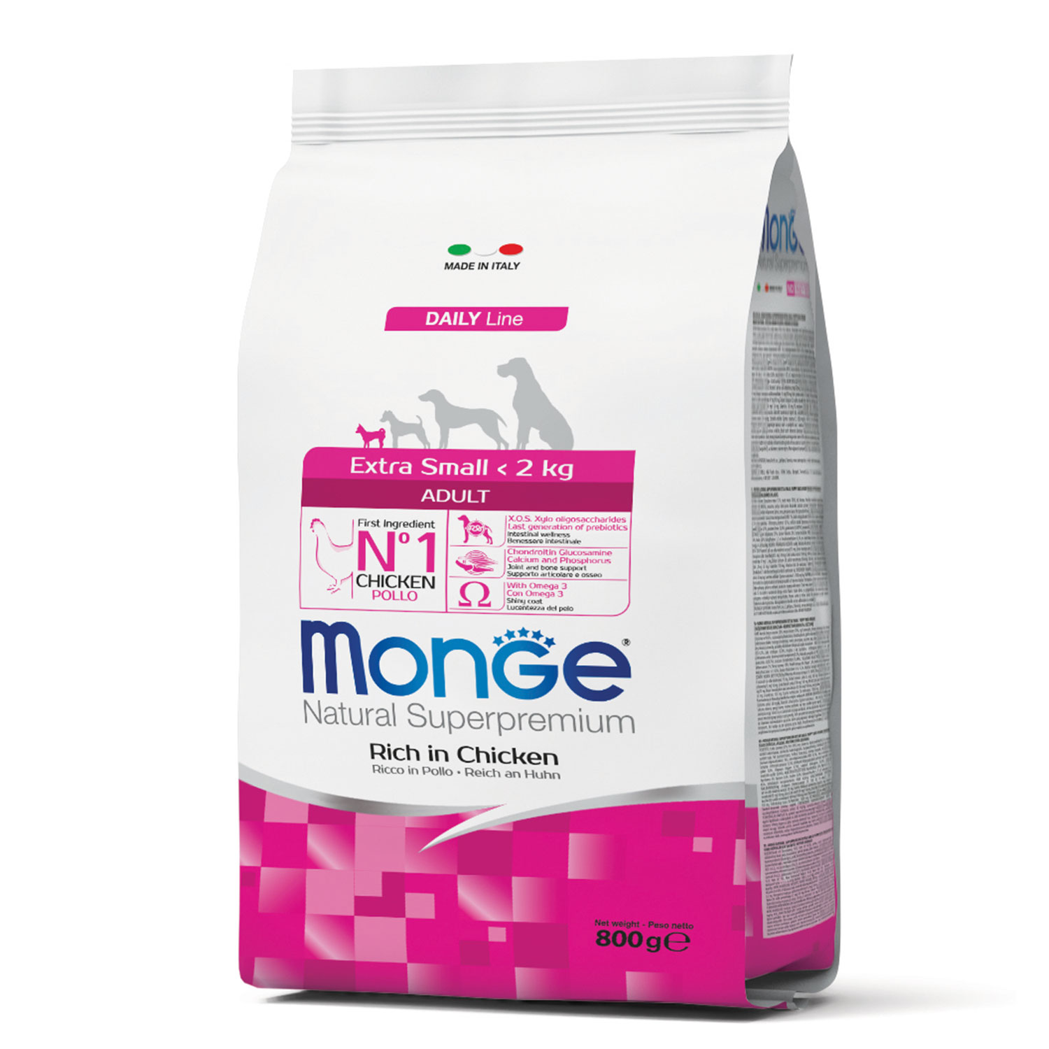 Monge Natural Superpremium Dog Adult Extra Small con Pollo 800 gr