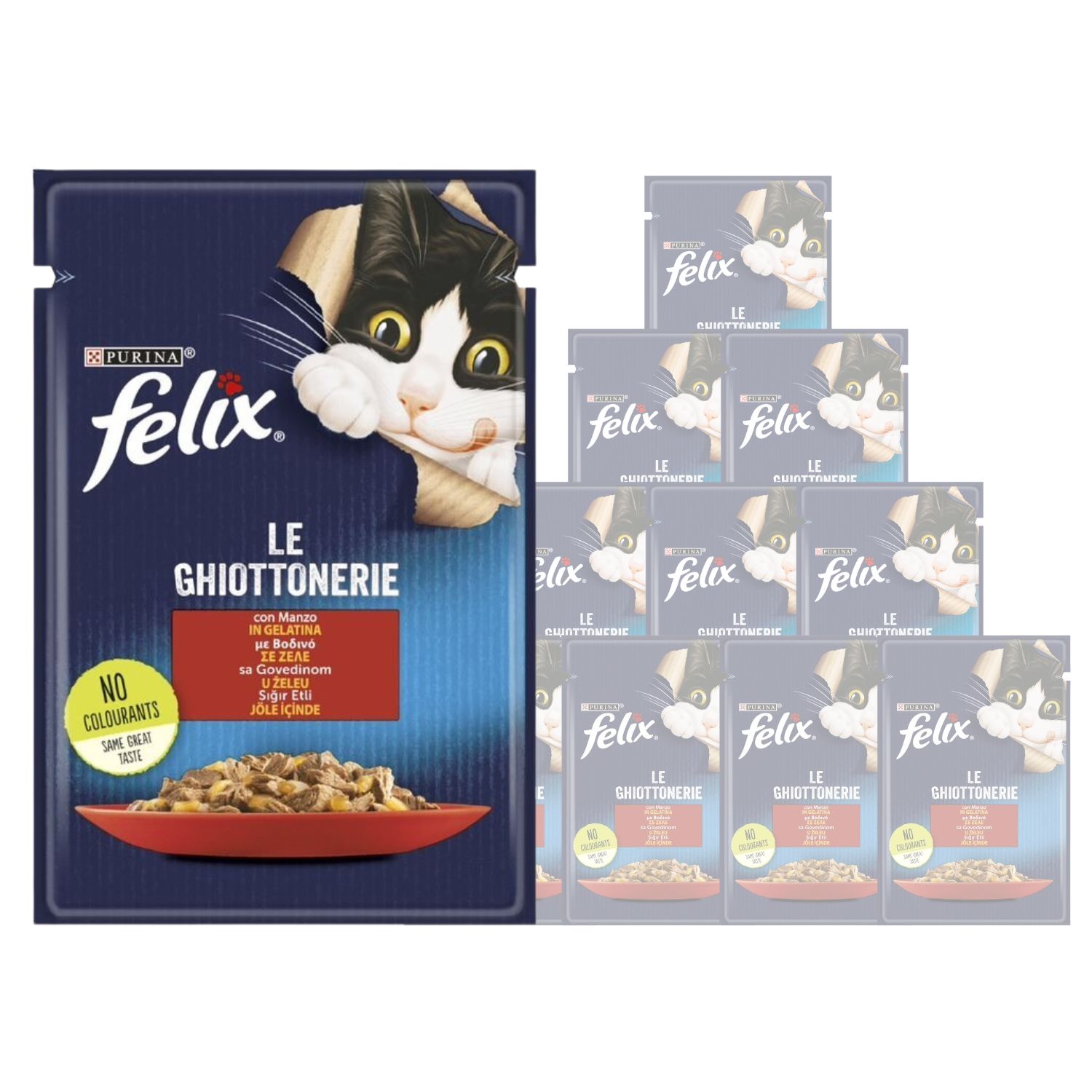 Felix Le Ghiottonerie Cat Adult Con Manzo 85 gr img