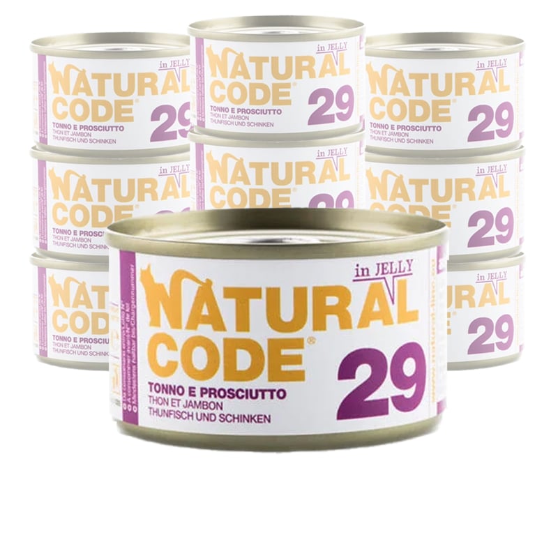 Natural Code Cat Tonno e Prosciutto in Jelly lattina 85g n.29