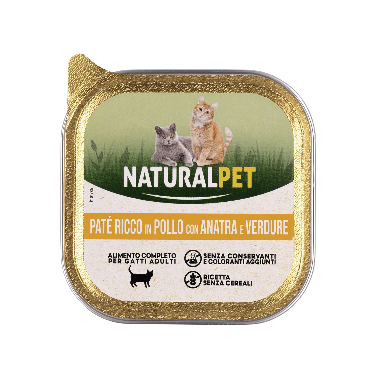 Naturalpet Cat Adult Paté riccon in Anatra Pollo e Verdure 100 gr
