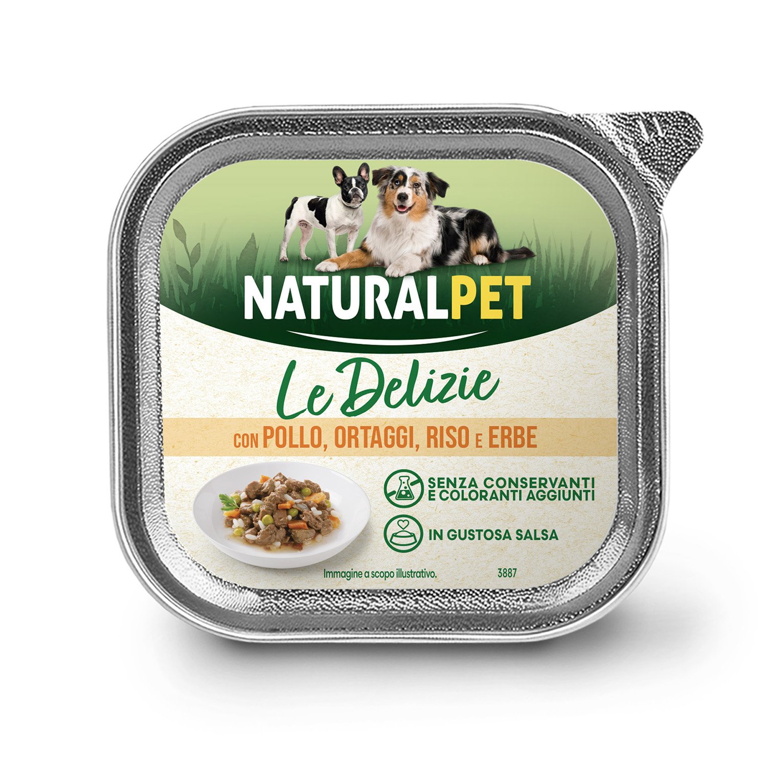 Naturalpet Le Delizie Dog Adult con pollo, ortaggi, riso ed erbe 150gr