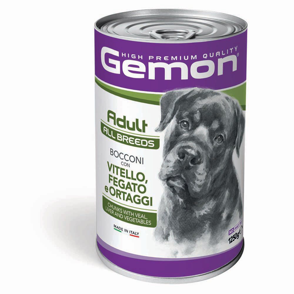 Gemon Dog All breeds Adult bocconi con Vitello, fegato ed ortaggi 1250gr