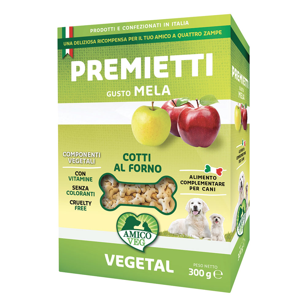 Amico Veg Dog Premietti con Mela 300 gr