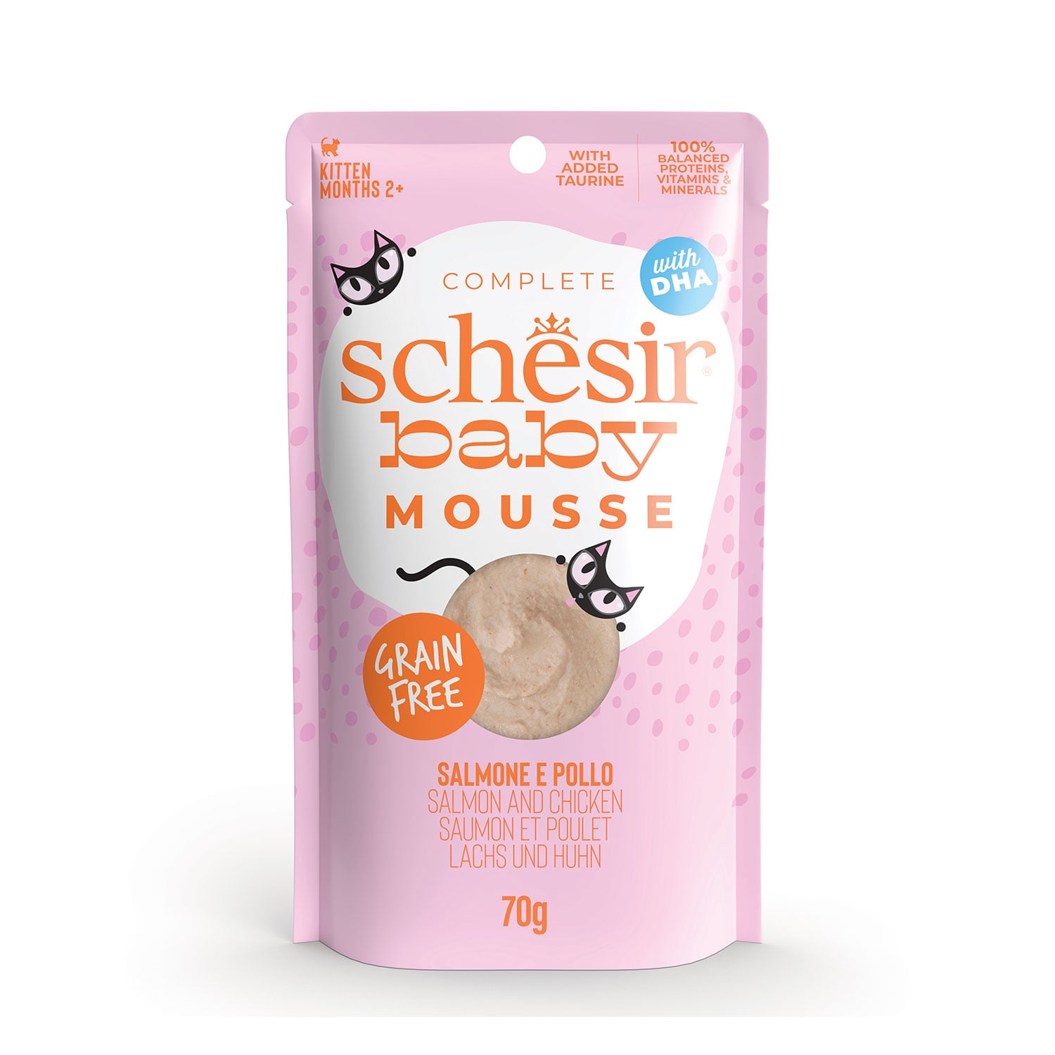Schesir Kitten Mousse Salmone e Pollo 70 gr img