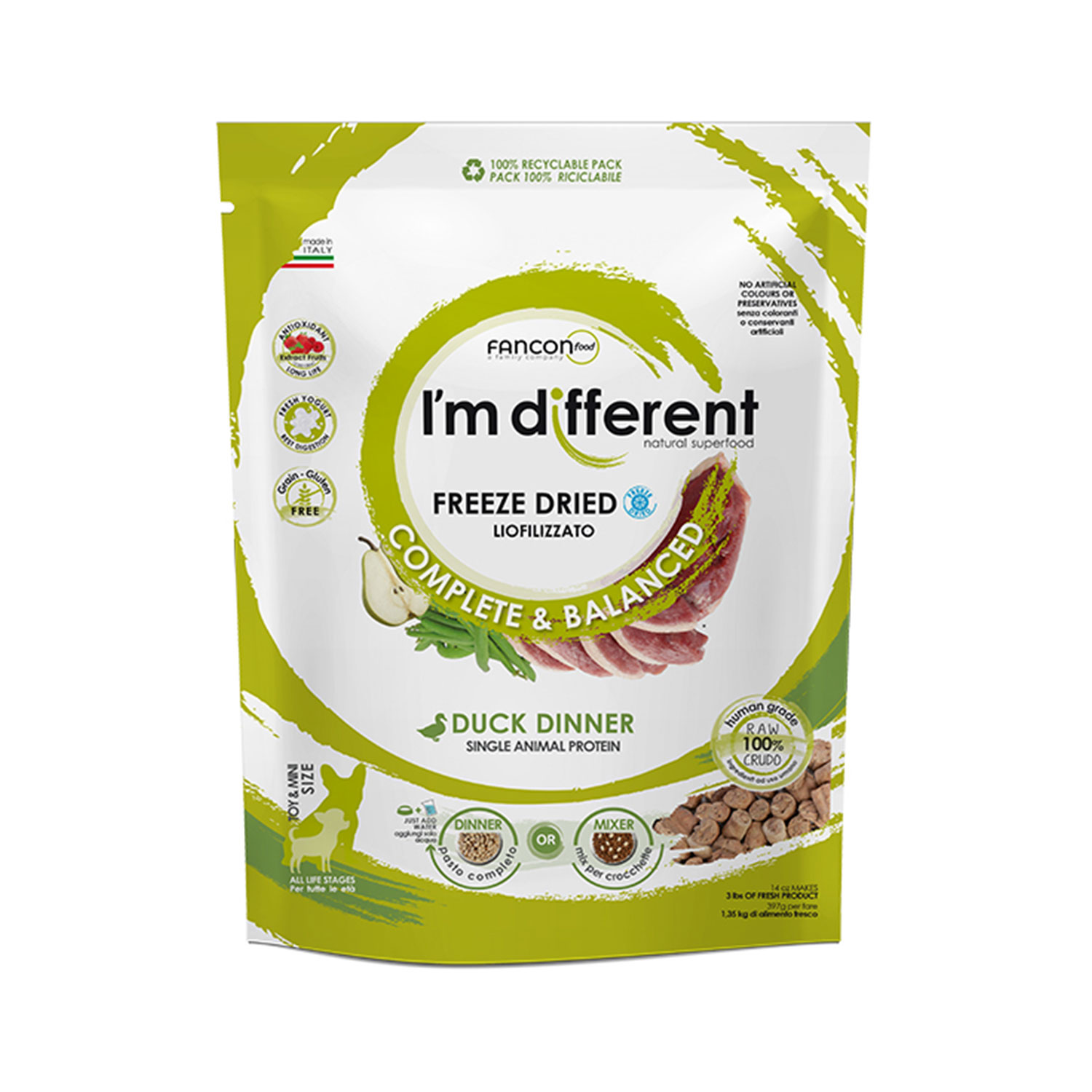 I'm different Dog Mini Freeze Dried Anatra 154 gr