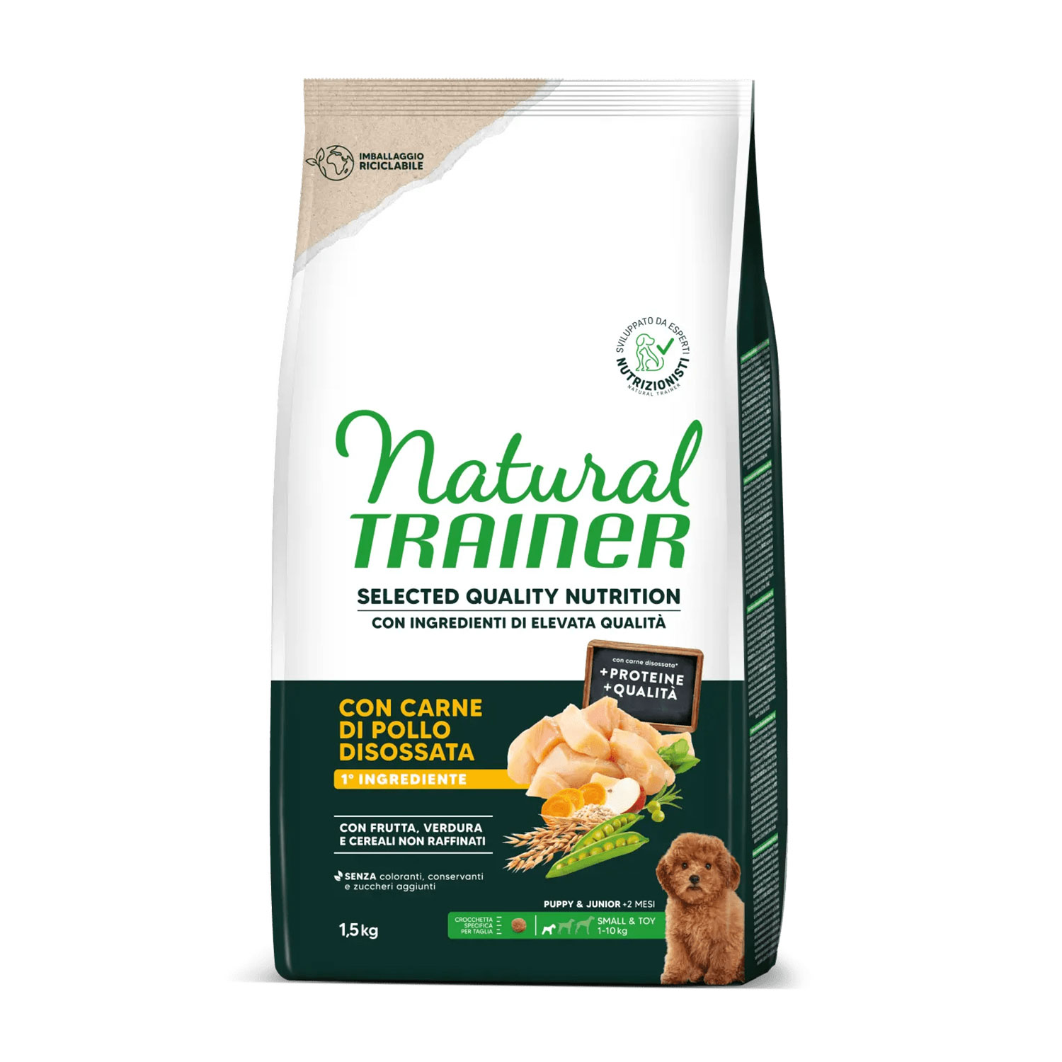 Natural Trainer Selected Quality Nutrition Puppy Mini con Pollo 1.5kg