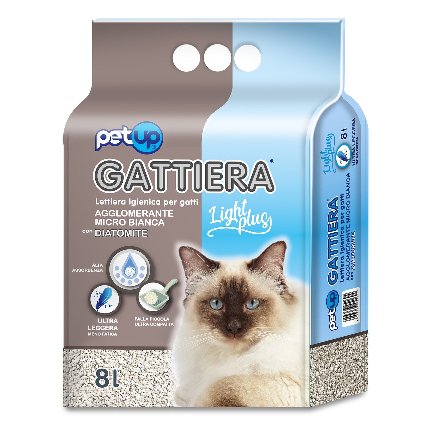 Petup Gattiera Light Plus con Diatomite 8 lt