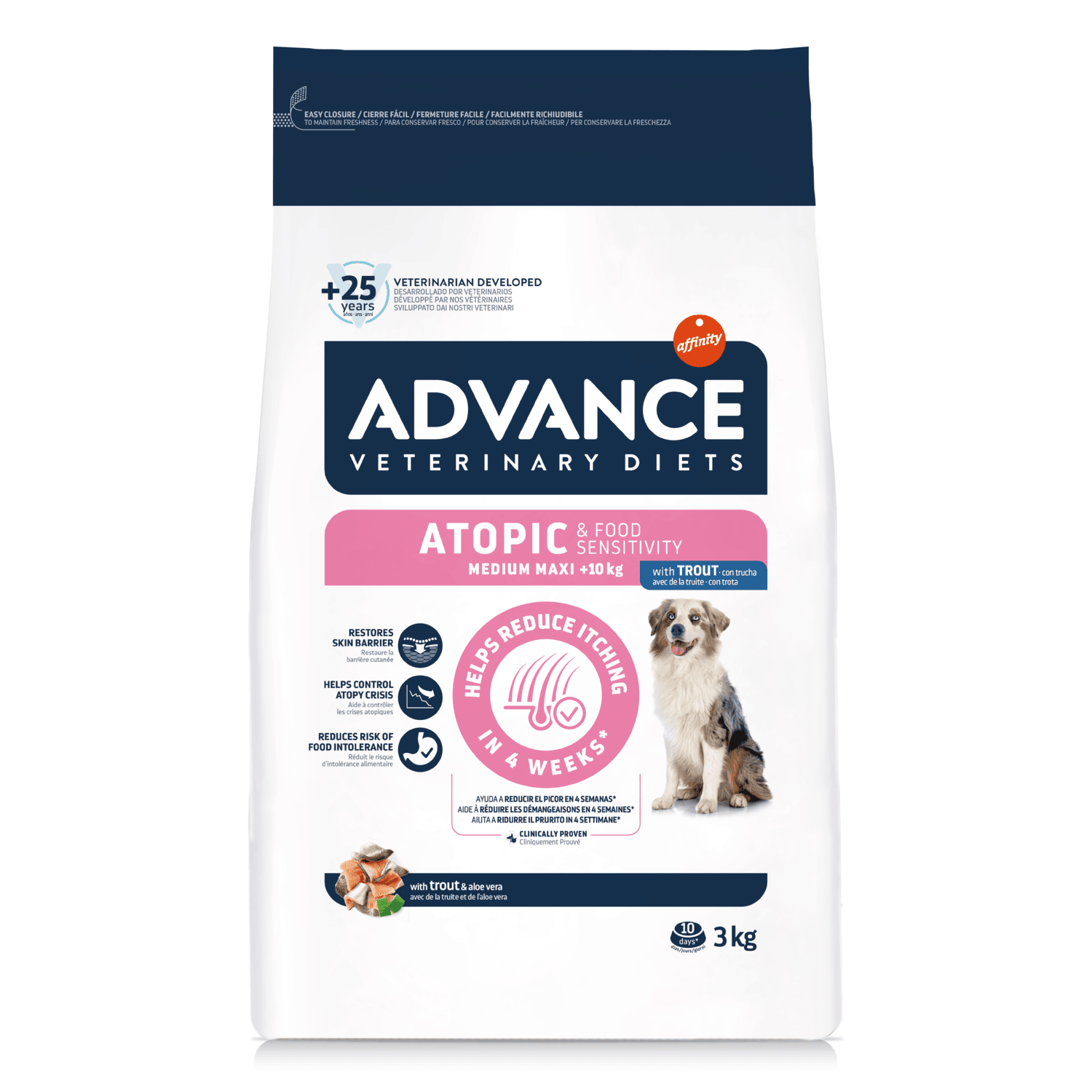 Advance Veterinary Diet Atopic Dog Adult Medium Maxi con Trota 3 kg