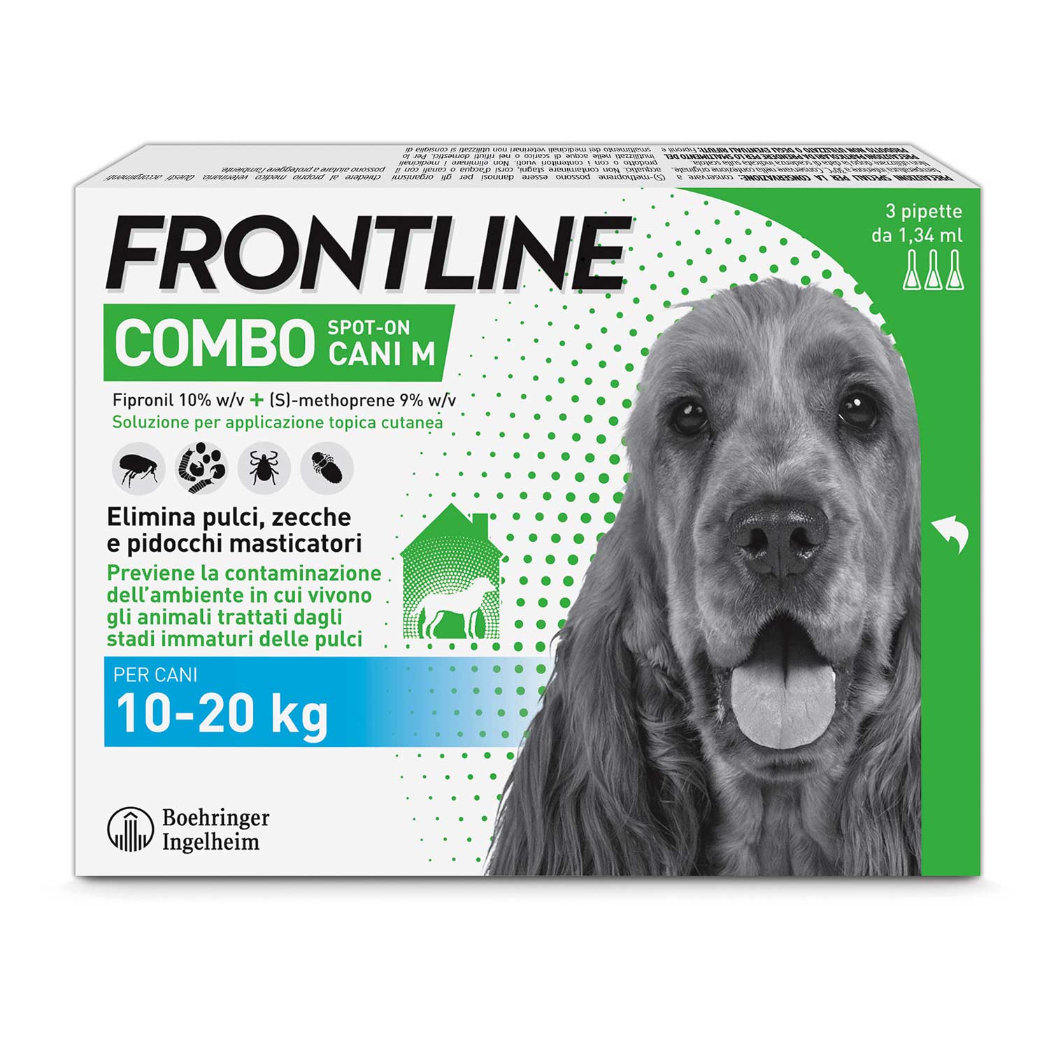 Frontline Combo Spot-On cane medio 10-20 kg 3 pipette