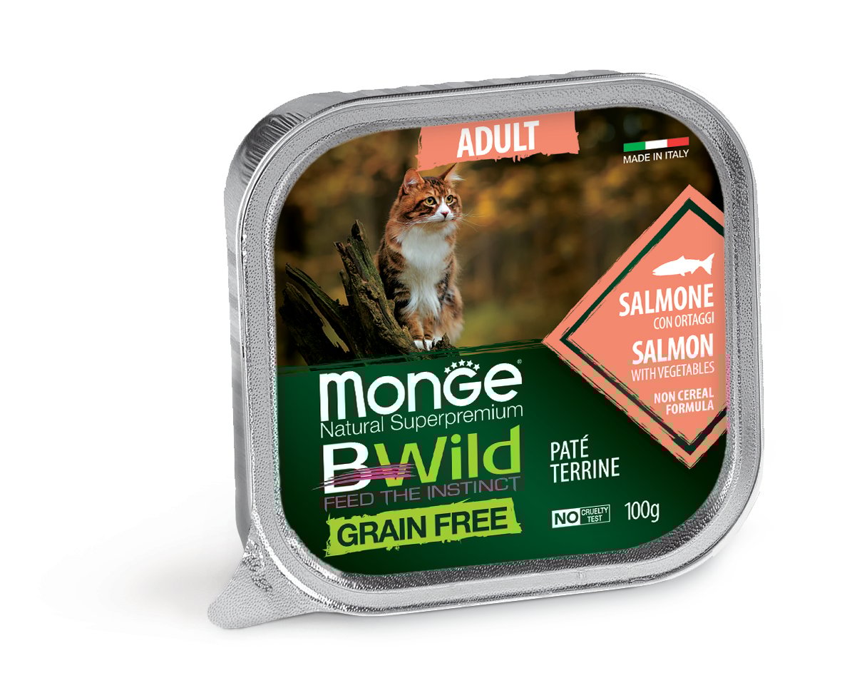 Monge Natural Superpremium BWild per gatti adulti Salmone 100 gr
