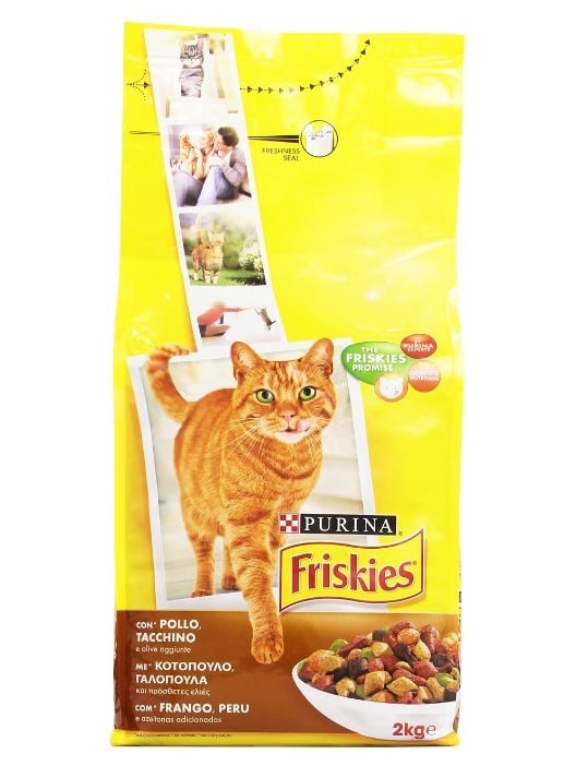 Friskies Cat Adult con un gustoso mix di Pollo e Tacchino e con Verdure 2 kg