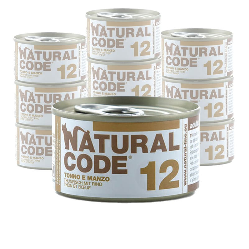 Natural Code Cat Tonno e Manzo lattina 85g n.12