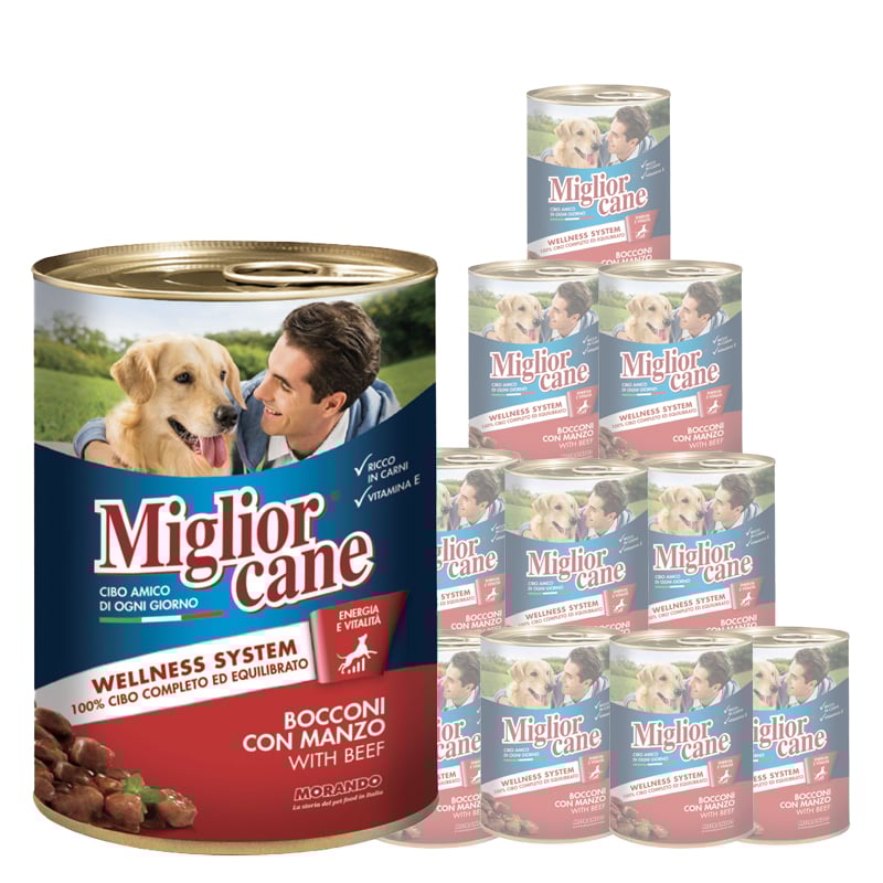 Migliorcane Dog Adult Bocconi con Manzo 405 gr