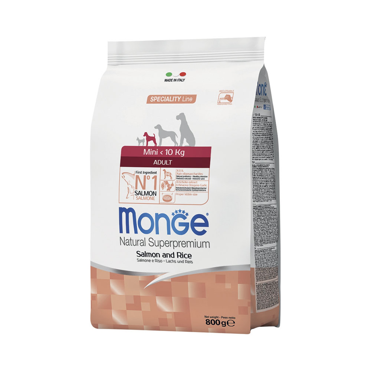Monge & C. Spa Monge Cane Natural Superpremium Adulto Mini Salmone & Riso 800 Gr - Immagine 4