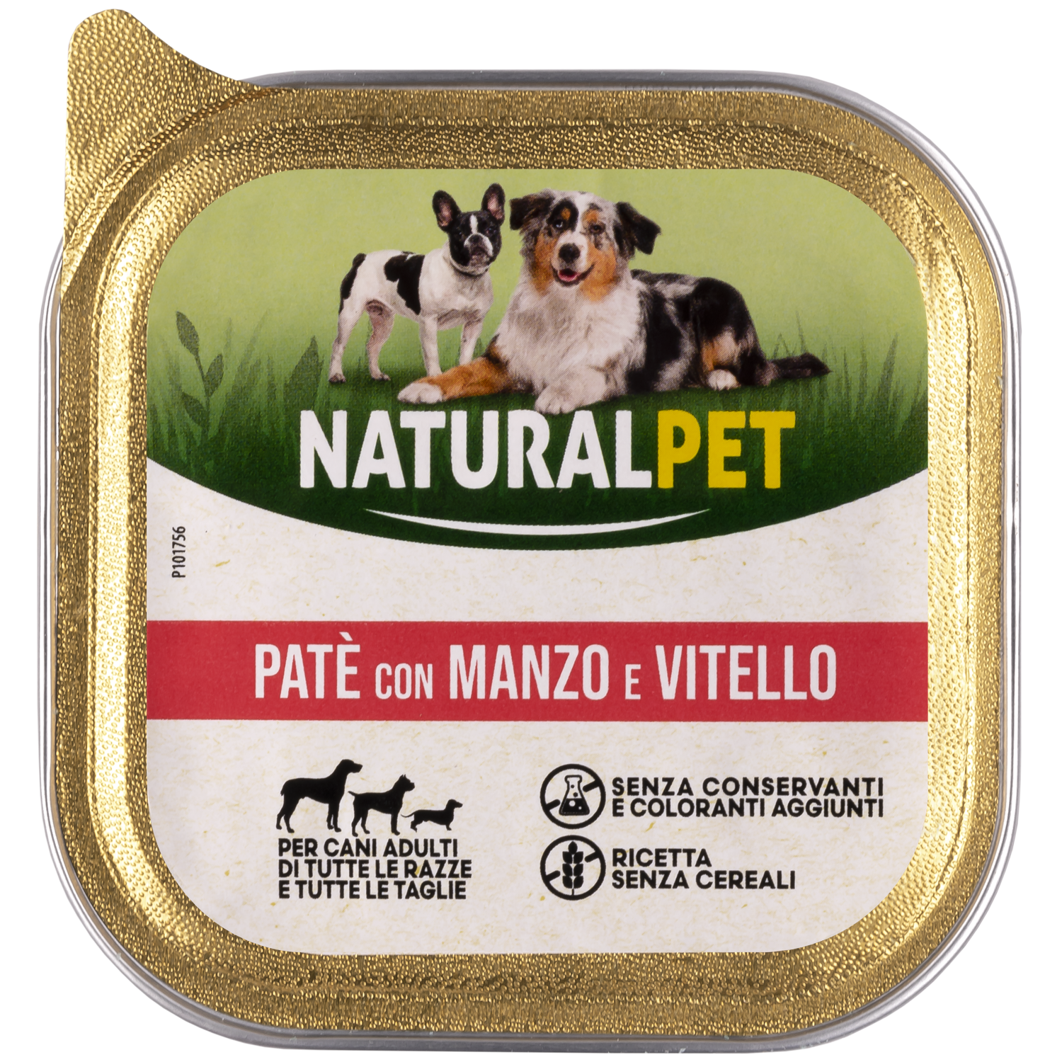 Naturalpet Dog Adulto Paté con Manzo e Vitello 150 gr