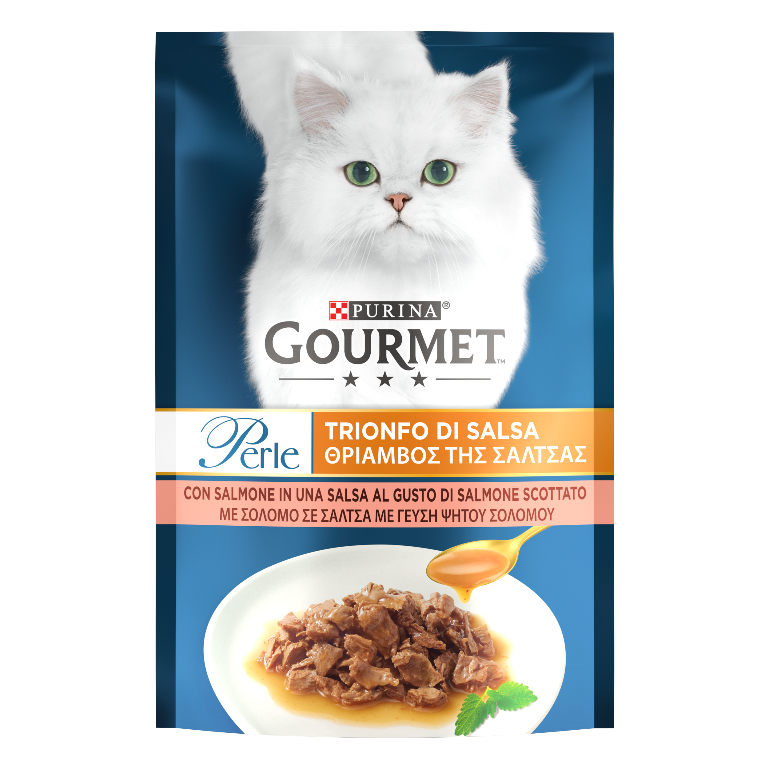 Gourmet Perle Cat Adult Trionfo di Salsa con Salmone 85 gr
