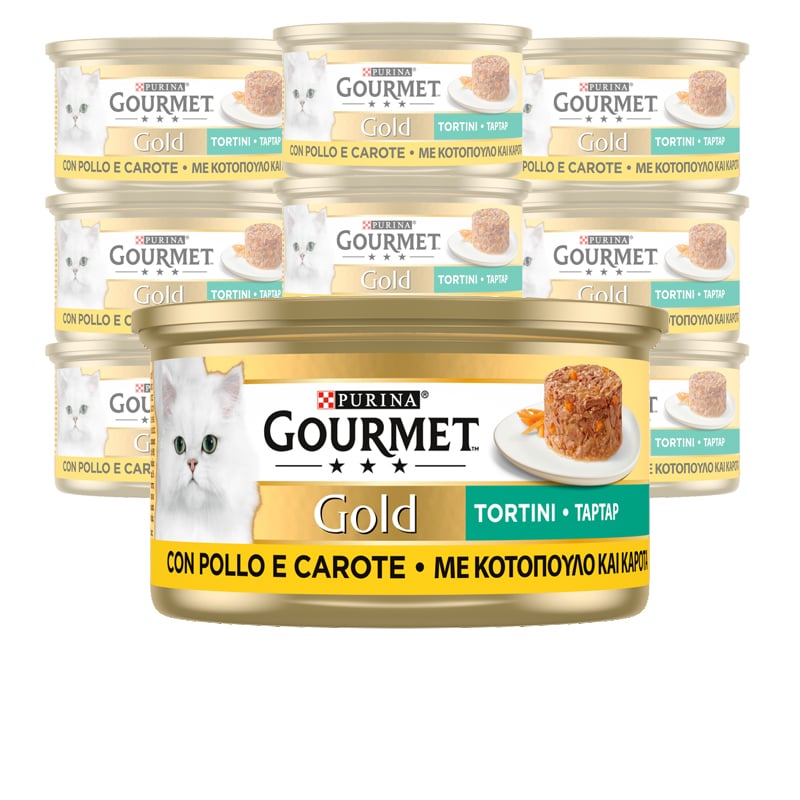 Gourmet Gold Cat Adult Tortini con Pollo e Carote 85 gr