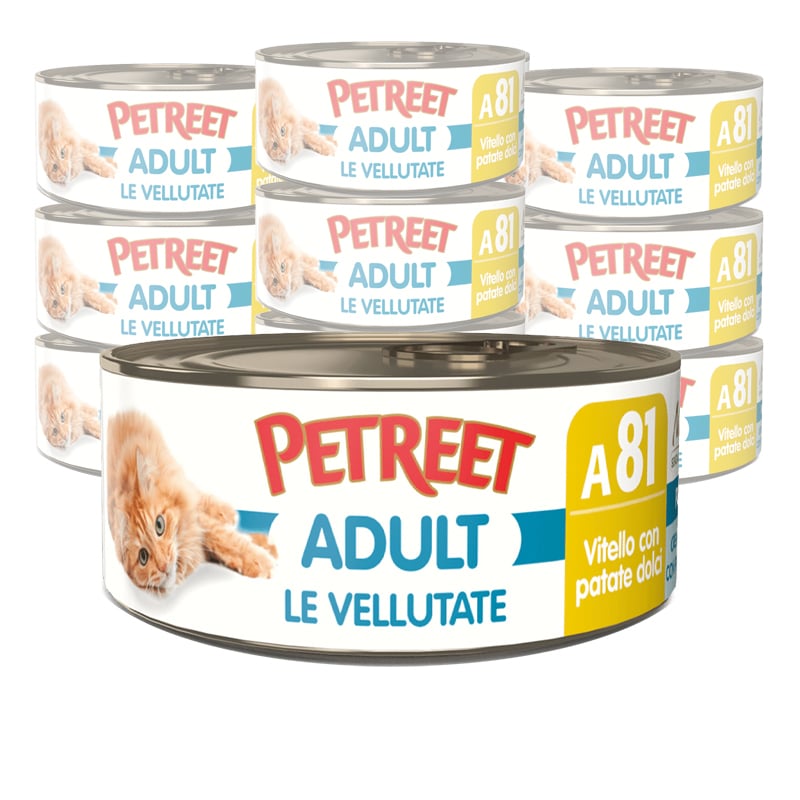 Petreet Cat Vellutate Vitello con patate dolci 70 gr A81