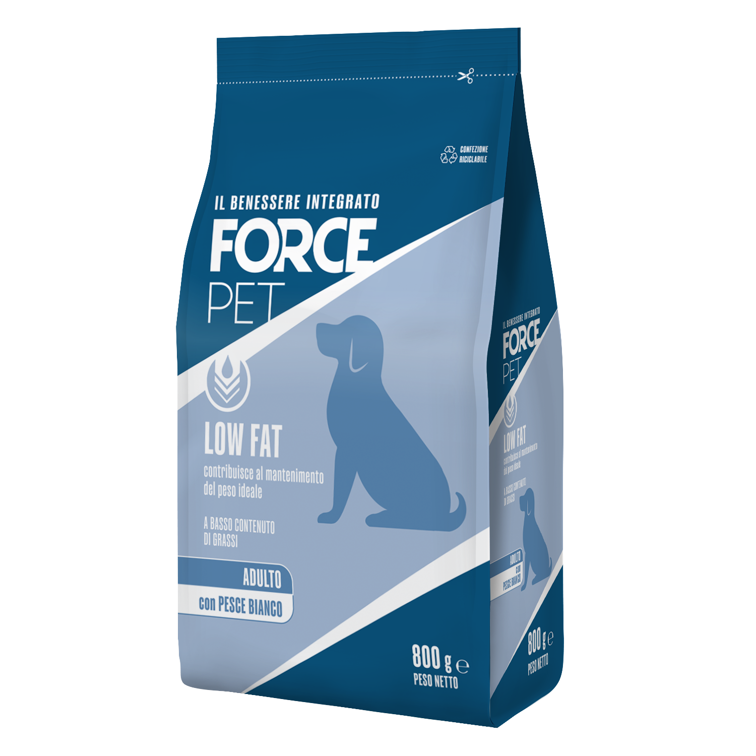 Forcepet Dog Adult Low Fat con pesce bianco 800gr img