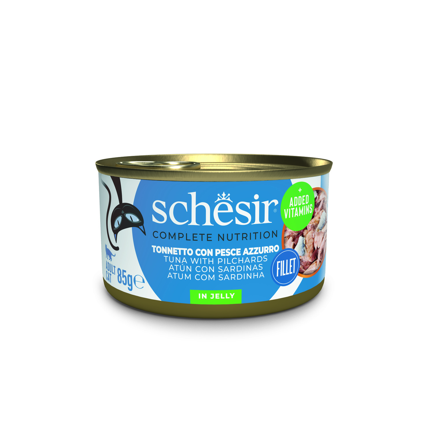 Schesir Cat Adult Tonno e pesce azzurro jelly 85g