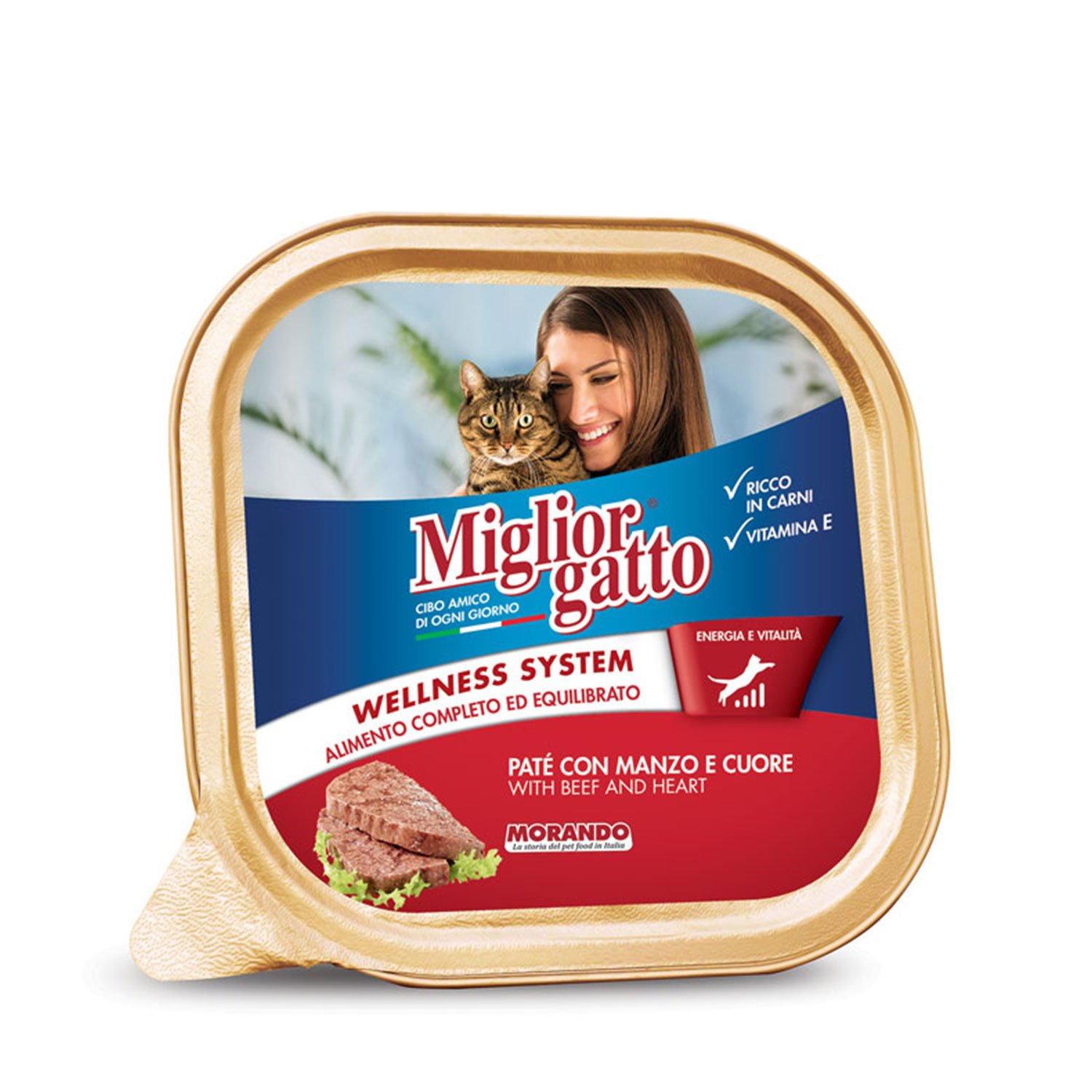 Migliorgatto Paté con Manzo e cuore 100gr