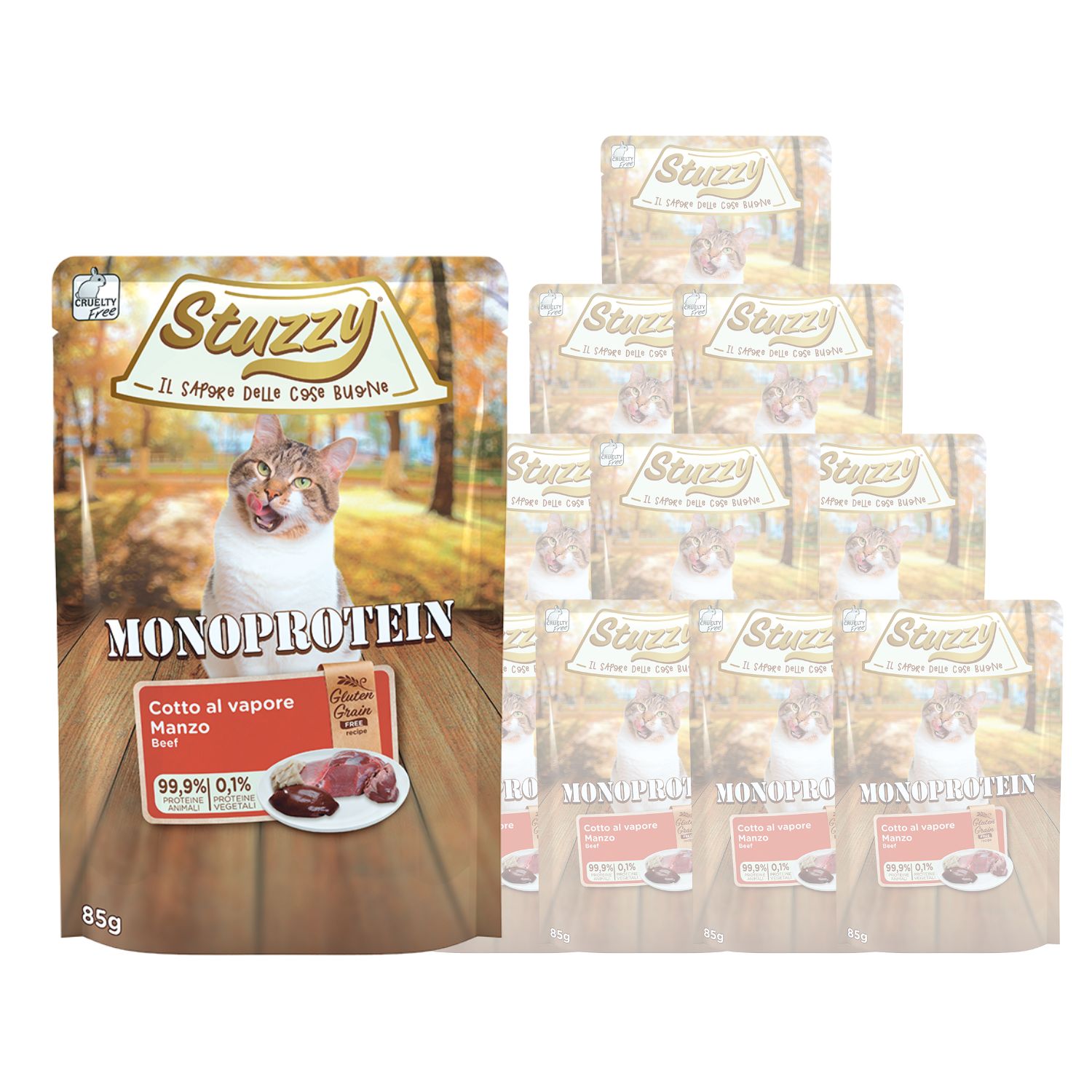 Stuzzy Cat Monoprotein Manzo 85 gr img 2