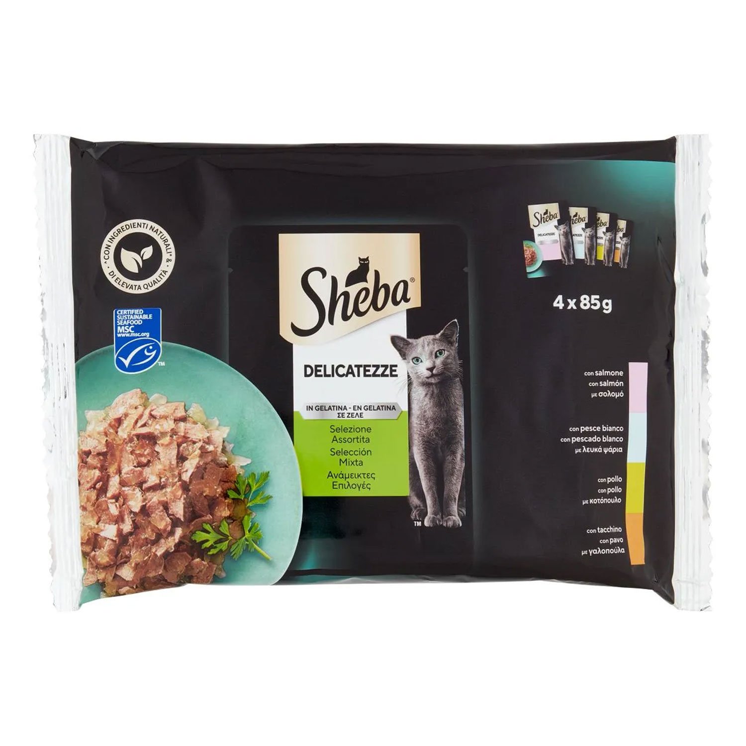 Sheba Cat Delicatezze Selezione Assortita Busta Multipack 4x85gr