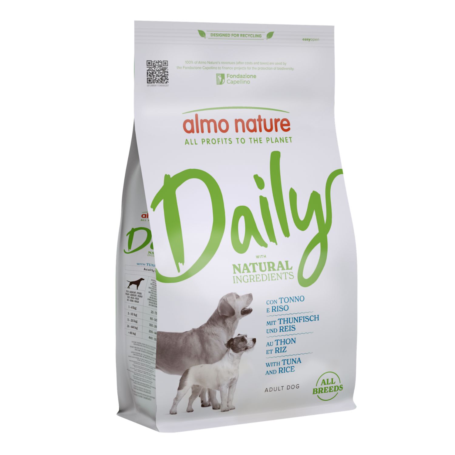 Almo nature Daily Dog Adult All breeds Tonno e Riso 1,2 kg img