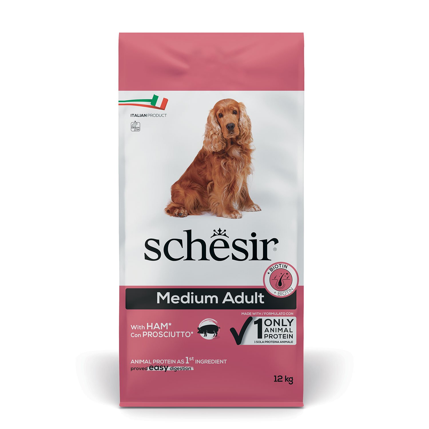 Schesir Dog Medium Adult con Prosciutto 12 kg