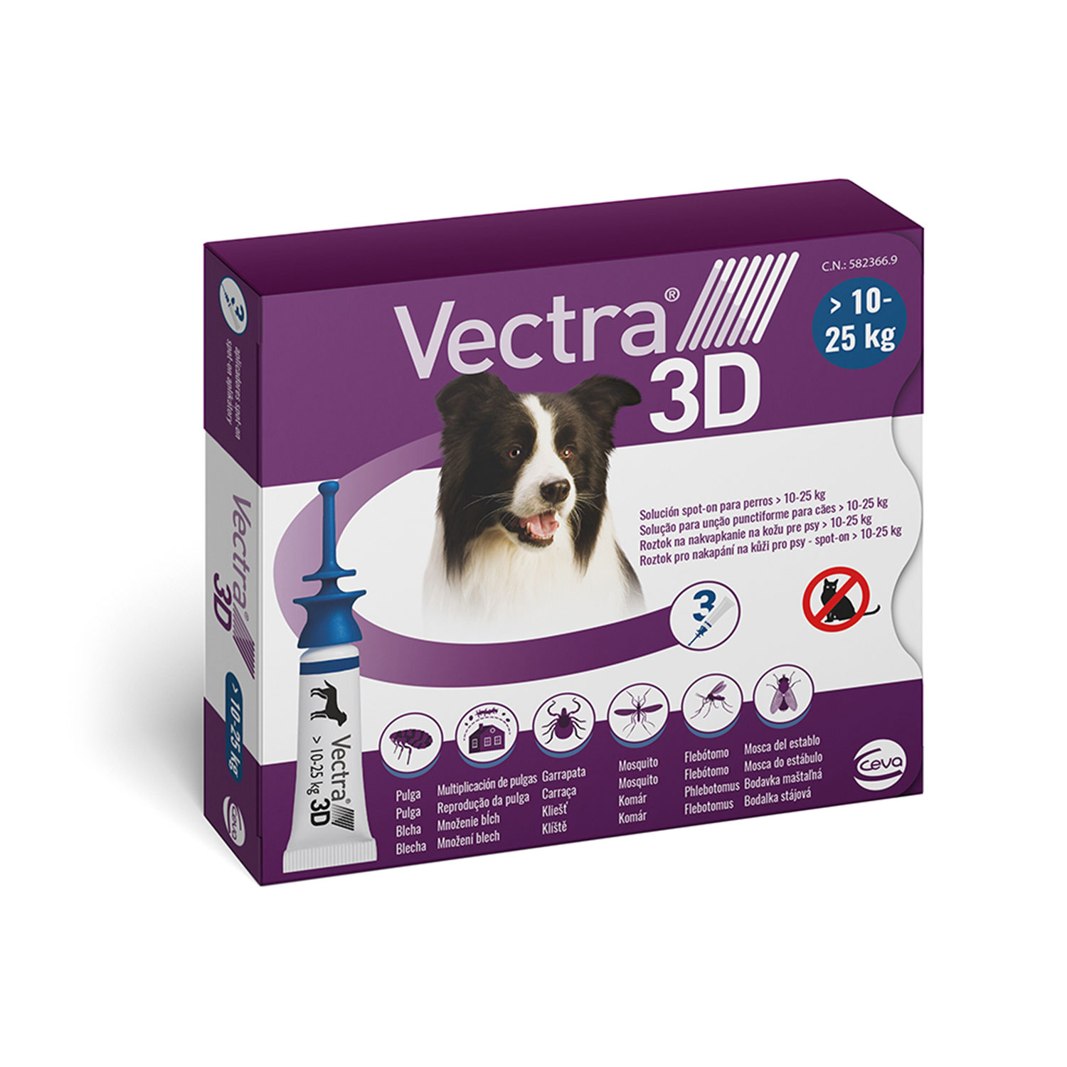 Ceva Vectra 3D Cani 10-25 kg 3 pipette