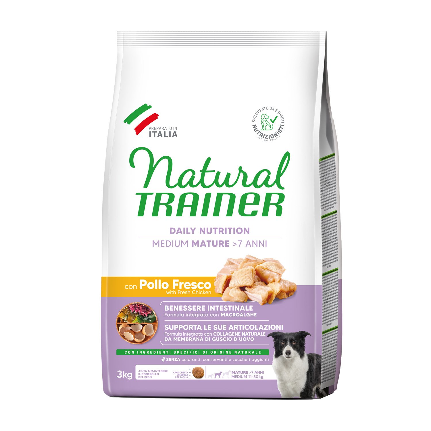 Natural Trainer Daily Nutrition Dog Medium Mature con Pollo fresco 3 kg