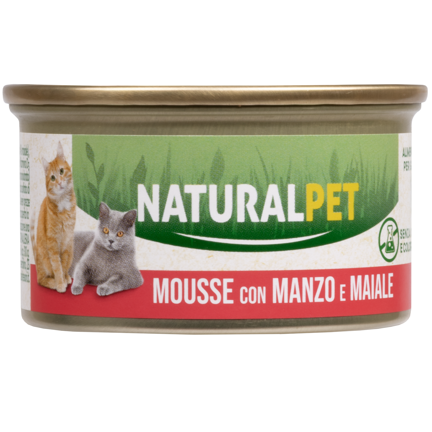 Naturalpet Cat Adult Mousse Manzo e Maiale 85g