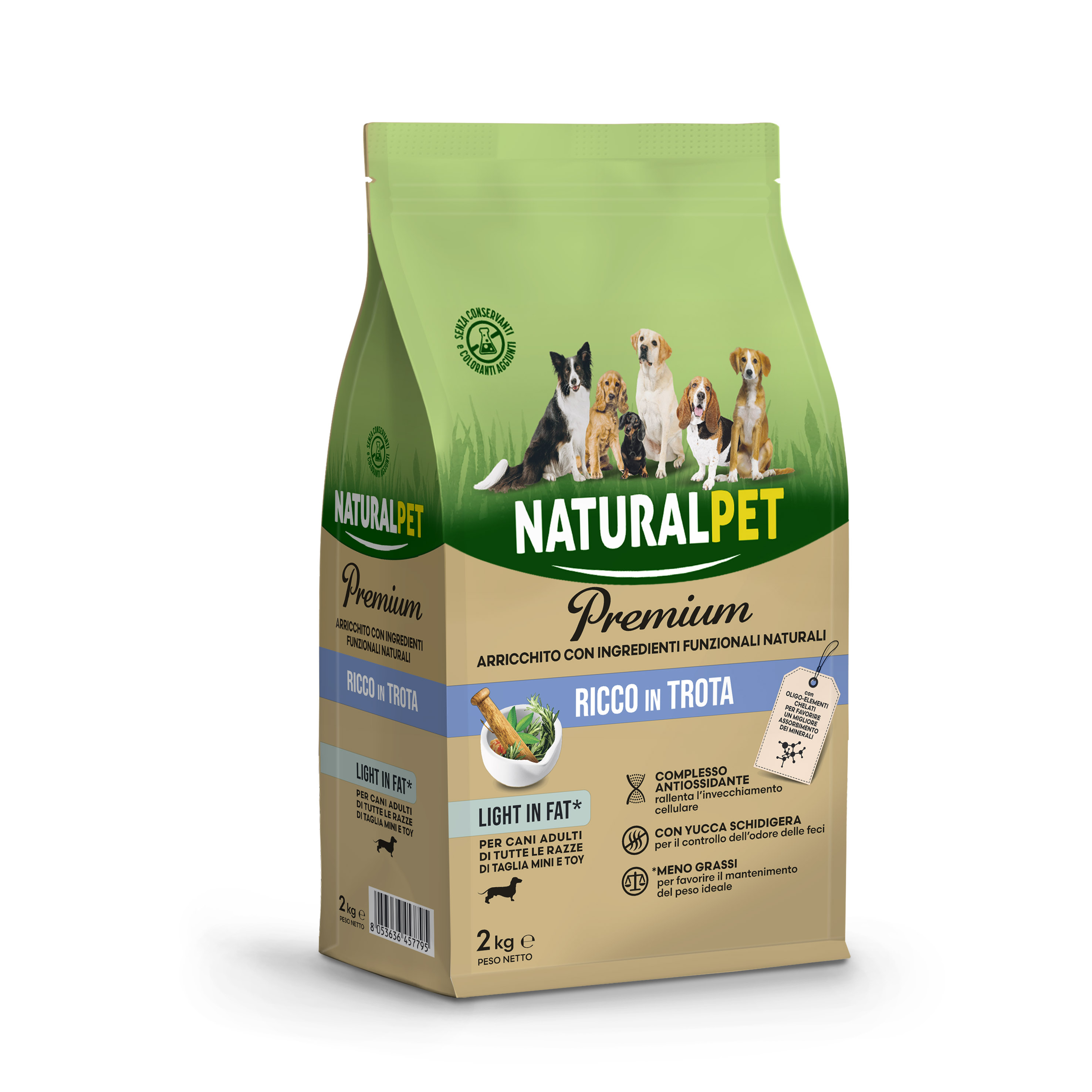 Naturalpet Premium Dog Mini alla Trota Light In Fat 2 kg img