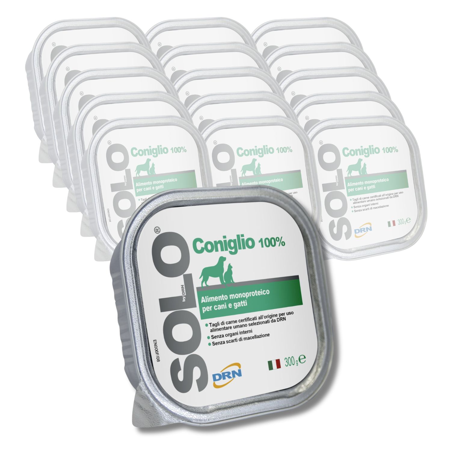 DRN Solo Coniglio Umido per Cani e Gatti - 300 g, 12 pezzi - Immagine 11