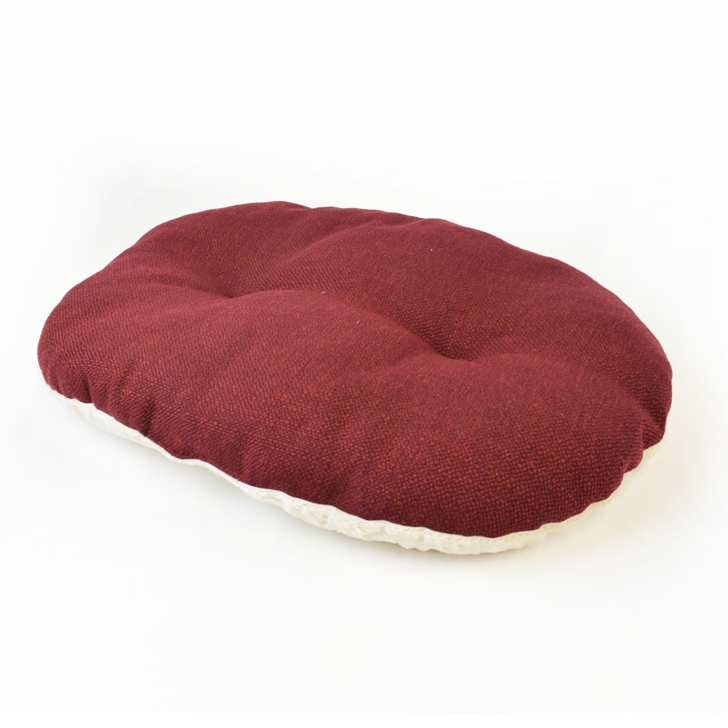 Petup Cuscino Ovale Bordeaux e Panna 90x60 cm